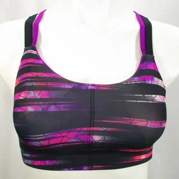 SMALL Champion C9 N9629 Strappy Back Wire Free Sports Bra Pink Stripe NWT New wi - Picture 5 of 9